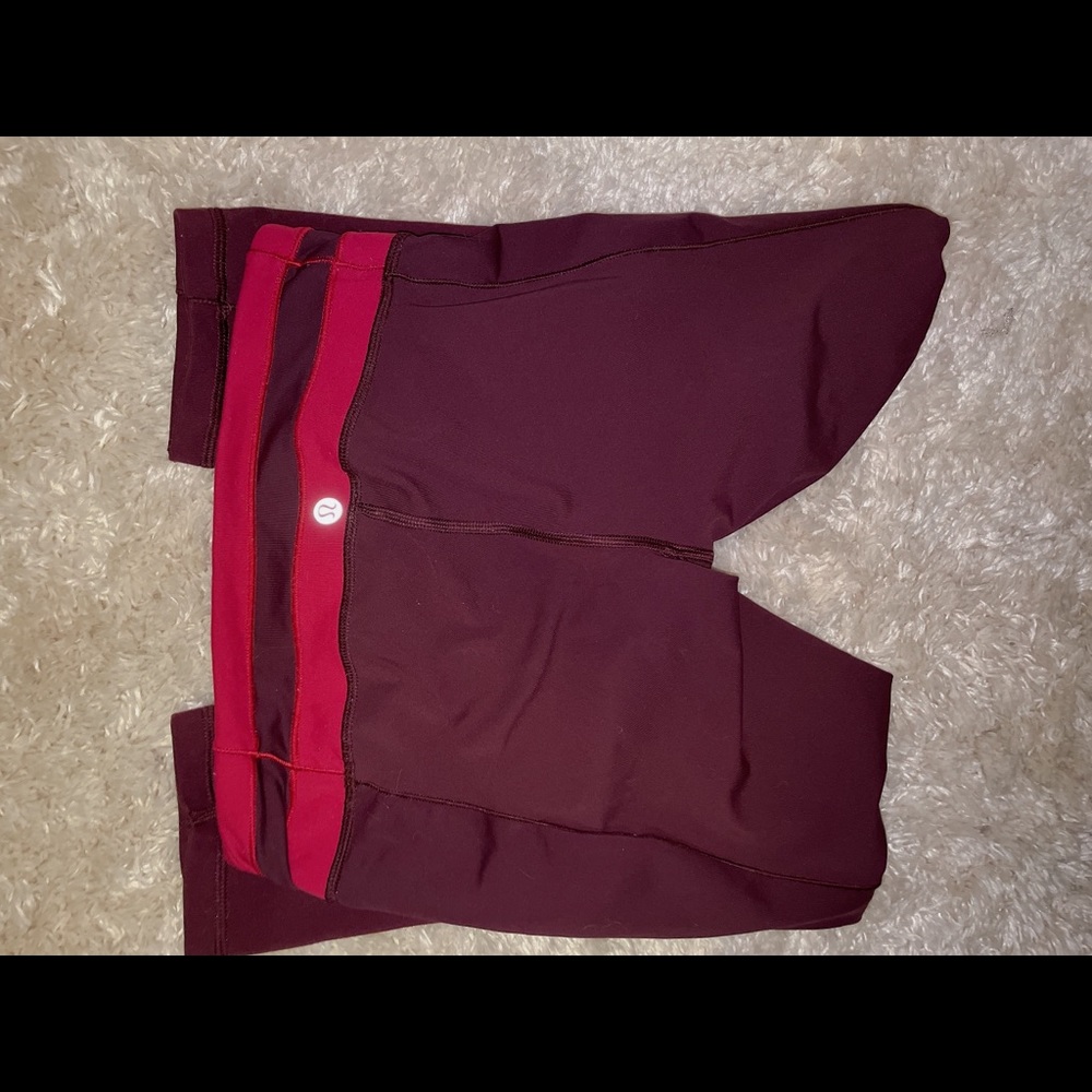 Lululemon maroon crop leggings - Picture 6 of 6